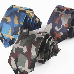 FERNANDO STYLE Camouflage Skinny Tie - In 3 Colors